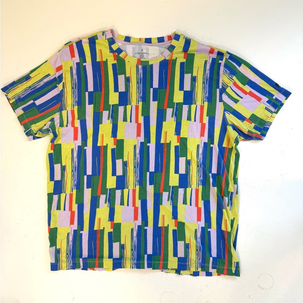 Fabletics Multicolor Geometric Short Sleeve Tee